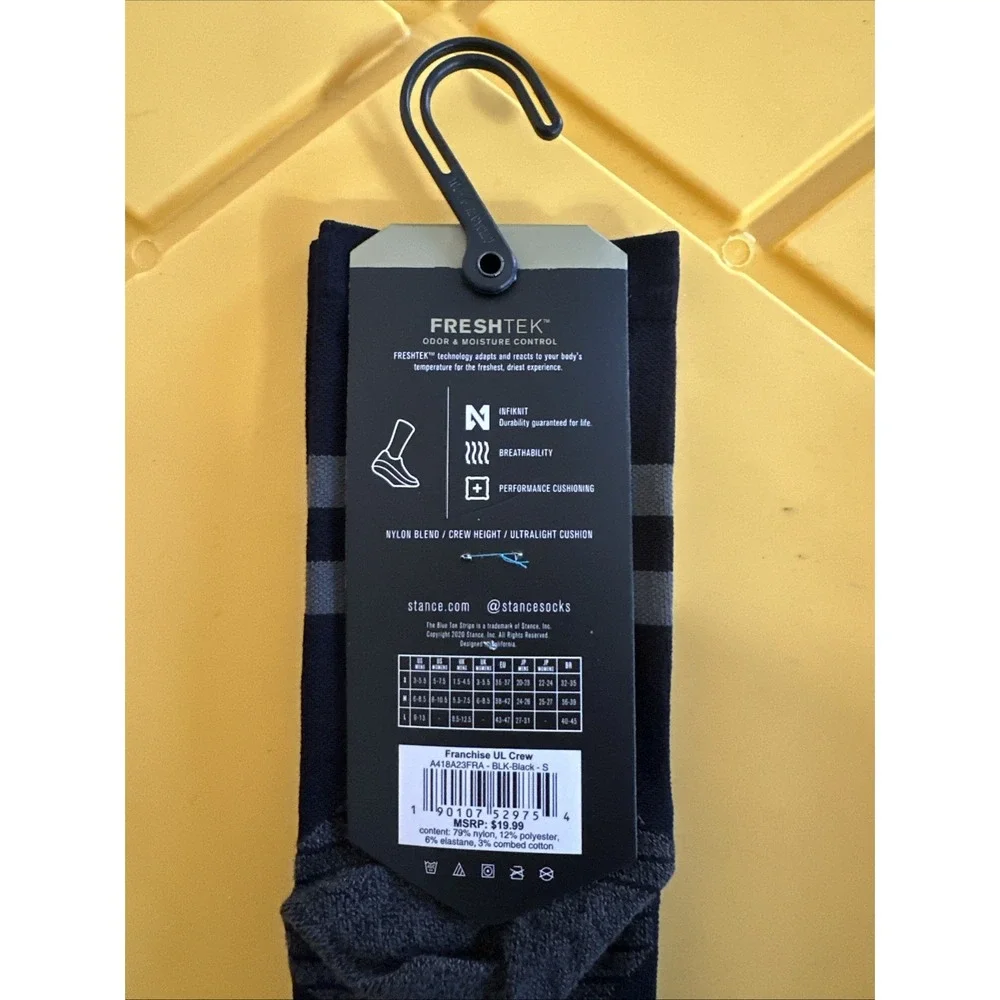 Stance Performance Freshtek Crew Socks - Franchise UL Crew Size Small 3-5.5.